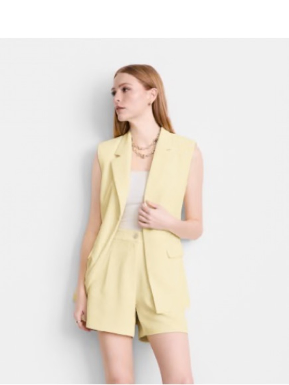 LOFT Versa Crepe Drape Sleeveless Blazer
